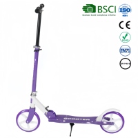 Trottinette pliable portable, réglable en hauteur, trottinette de ville équipée de roues en PU de 200 mm, frein à pied sécurisé