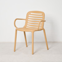 Chaise de jardin d'extérieur en PP, empilable, résistante aux UV, moderne, pour restaurant, café, terrasse, vente en gros directe d'usine