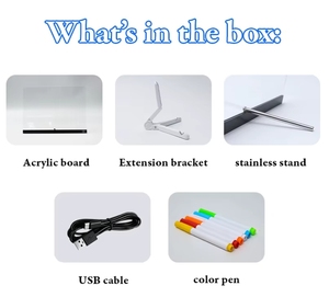 <span class=keywords><strong>Led</strong></span> Lưu ý Hội Đồng Quản trị sáng Acrylic bảng tin với đứng ánh sáng ban đêm khô xóa Hội Đồng Quản Trị - Product Image 6