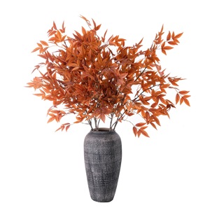 23 Hojas de <span class=keywords><strong>Nandina</strong></span> Escarchada, Flores Artificiales al por Mayor, Follaje Realista para Ramos de Boda, Decoración del Hogar y Jardín, Relleno de Jarrones - Product Image 3