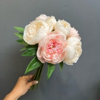 Bouquet de 8 pivoines artificielles en soie pour mariage, décoration de table, centre de table, événements, vente en gros