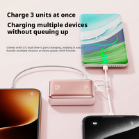 Batería Externa Compacta Ultrafina de 20000mAh, Carga Rápida PD de 20W/22.5W, Tipo-C/L, Pantalla Inteligente, Soporte, Batería de Litio-Polímero