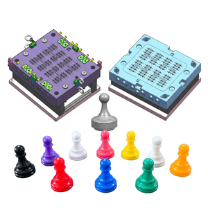 Moule en plastique sur mesure à 80 cavités pour jetons et pièces de jeux de société / Moule en plastique de précision pour pièces de <span class=keywords><strong>Ludo</strong></span> et de Dames - Product Image 1