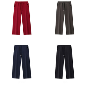 <span class=keywords><strong>Pantalon</strong></span> de Survêtement Droite de Haute Qualité <span class=keywords><strong>en</strong></span> Gros avec Logo Personnalisé, Molleton Bouclette 420 Gsm, Cordon de Serrage <span class=keywords><strong>pour</strong></span> Hommes - Product Image 3