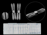 Nouvelle Forme Double Amande Carrée 2-en-1 pour Ongles en Acrylique et Gel – Capsule de Moulage pour Capsules d'Ongles à Double Forme – Marque Privée