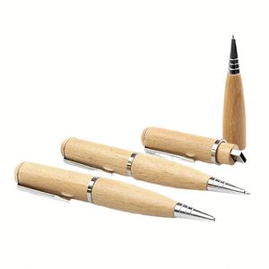 Clé USB en bois 2.0 avec logo personnalisé, double stylo et clé USB, essentiel pour le bureau, idéal comme cadeau de mariage - Product Image 2