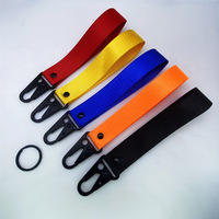 Porte-clés personnalisé avec sangle en nylon de qualité et boucle en métal noir