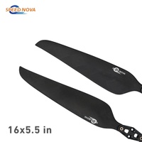 Hélice de drone pliable en fibre de carbone RAYI 16X5.5, haute rigidité, équilibrée dynamiquement, hélice UAV pliable en fibre de carbone de 16 pouces