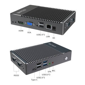 จอแสดงผลคู่คอมพิวเตอร์ตั้งโต๊ะขนาดเล็ก12v พัดลมไร้พัดลมพร้อม<span class=keywords><strong>2</strong></span> RS232สำหรับป้ายดิจิทัลสำหรับบ้านหรือสำนักงาน - Product Image 2