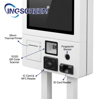 Kiosque de commande automatique pour restaurant de restauration rapide INGSCREEN, écran tactile, signalisation numérique, terminal de paiement pour café et cantine