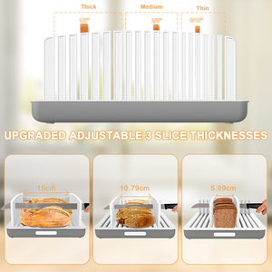 Manual <b>Bread</b> Slicer for Sourdough <b>Bread</b> Adjustable Thickness Slicing Hand Crank <b>Bread</b> Slicer with Scale Line Suction Base - Product Image 3