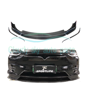 Spoiler avant en fibre de carbone FT pour <span class=keywords><strong>Tesla</strong></span> Model <span class=keywords><strong>X</strong></span> 75D <span class=keywords><strong>90D</strong></span> P100D 2016-2018 - Product Image 4