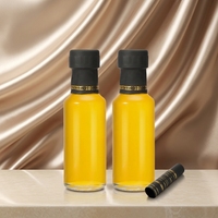 Flacon compte-gouttes en verre pour huiles essentielles avec bouchon à vis inviolable noir, marquage à chaud, 30ml/50ml/100ml