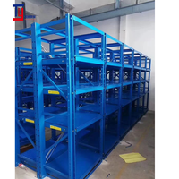 Système de rayonnage en entrepôt Support de moule semi-ouvert 3 couches avec tiroirs en acier robuste Support de stockage en acier