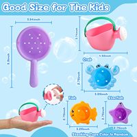 Jouets de plage et de sable pour enfants, 5 pièces, seau de plage pliable écologique, kit de jouets de sable, jouet de bain pour enfants