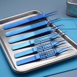 Juego de Pinzas Quirúrgicas Azules, Herramientas Manuales de Acero Inoxidable para Trasplante Capilar, Instrumentos de Clase I con Certificación CE - Product Image 6