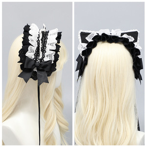 Diadema Original para Hombre, Estilo Café con Leche, Dulce y Linda, con Orejas de Gato, Pasador de Pelo con Lazo, Estilo Lolita Japonés, Accesorio para la Cabeza, Meow Meow DREAM FASHION ODM - Product Image 2