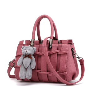 Good Quality Fashion Ladies <b>Shoulder</b> Bags Brands Trendy Designer Luxury Women's Handbags With Bear Doll - Product Image 1