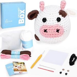 Kit Personalizzato per Uncinetto in Lana, Fai da Te, Animali Intrecciati, Artigianato Fatto a Mano, Motivi Cartoon, Decorazione Casa in Morbida Tela - Product Image 1
