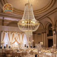 Nouvelle source de lumière LED, lustre moderne à perles de cristal détachables, matériau en verre, décoration de plafond pour événements de mariage