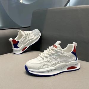 Zapatos de Primavera, Transpirables, con Puntera de Acero, para Uso en Fábrica, con Parte Superior de Cuero, Modernos, Versátiles, con Suela Gruesa, Deportivos, Casuales, Tipo Skate - Product Image 3