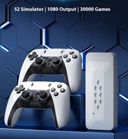 Konsol genggam M22, Video Game 128G Built-in 40000 + Game Retro 2.4G Gamepad nirkabel 4K HD untuk PS1/GBA