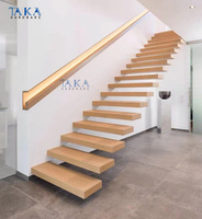 Holztreppe Klasse schwimmende Treppen Hartholz stufen Design Holz Treppenstufen für schwimmende Treppen