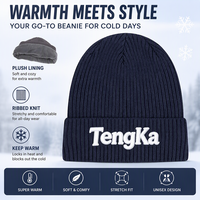 Casquettes en tricot personnalisées avec logo de l'entreprise en broderie 3D, pour hommes et femmes, automne-hiver