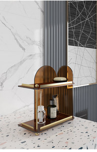Luxury Acrylic <strong>Bathroom</strong> Countertop Organizer Vanity Sink Cosmetic Makeup <strong>Storage</strong> Display Rack for Wash <strong>Basin</strong> - Product Image 3