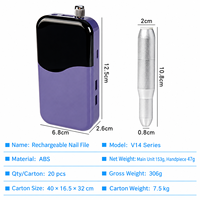 Machine à ongles rechargeable 45 vitesses, lime à ongles électrique portable puissante, outil de manucure et pédicure professionnel longue durée pour salon