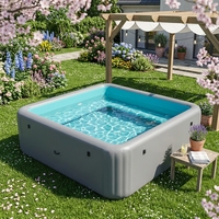 Piscine gonflable populaire 2026 en PVC DWF avec siège et filtre pour bain de soleil et natation en extérieur et dans la cour