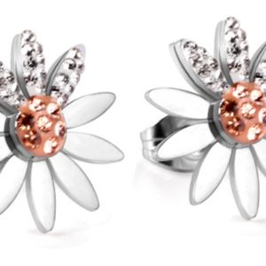 Conjunto de Joyería Económico con Anillo de Acero Inoxidable con Flores, Collar con Baño de Oro de 18K y Circonitas, Regalo Personalizado de Collar y Pulsera para Adolescentes - Product Image 4