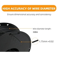Filament d'imprimante 3D en PETG-CF caoutchouc avancé de 1,75 mm, 1 kg, durable pour une qualité supérieure, 240-270°C FDM