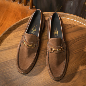 <span class=keywords><strong>Chaussures</strong></span> Penny Loafer de Luxe pour Homme, Décontractées et Habillées, à Enfiler, en Cuir Véritable Respirant, Bout Rond, Semelle Extérieure en Caoutchouc, Idéales pour l'Automne - Product Image 1