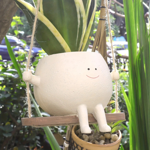 Maceta Colgante <span class=keywords><strong>de</strong></span> Pared con Diseño <span class=keywords><strong>de</strong></span> Cabeza <span class=keywords><strong>de</strong></span> Personaje Animado en Resina, Decoración Creativa para Hogar, Jardín y <span class=keywords><strong>Patio</strong></span>, Macetas Multifuncionales para Exteriores - Product Image 2