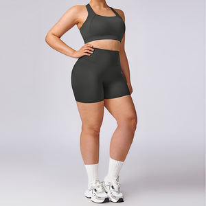 Setelan Olahraga Yoga Wanita Ukuran Besar 5Pcs Custom, Cepat Kering, untuk Pilates, Lari, dan Kebugaran - Product Image 4