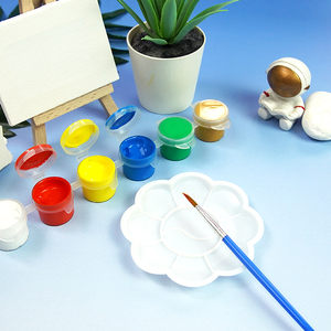 Ensemble de peinture <span class=keywords><strong>gouache</strong></span> 6 couleurs avec pinceau, parfait pour les enfants, peinture artistique non toxique pour les loisirs créatifs, fournitures scolaires, vente en gros - Product Image 2