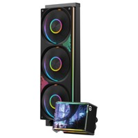 Refroidisseur liquide pour processeur Vision 360 avec écran LCD incurvé, refroidissement par eau du processeur, système de refroidissement par eau pour PC de jeu, refroidisseur de processeur