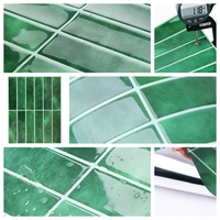 Fabrik-Großhandel PU-Tropfbeschichtung Grüne Subway Peel&Stick Wandfliesen 290x230mm Wasserdicht Kommerziell Hotel Großmengen OEM ODM Geringe Mindestbestellmenge