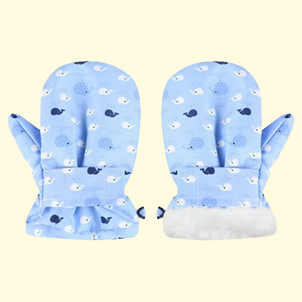 Peuter Waterdichte Wanten Fleece Gevoerd Baby Jongens Meisjes Winter Warme Handschoen Kids Sneeuw Baby Ski Want