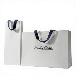 Sacs shopping en papier de luxe personnalisés avec des matériaux recyclés, impression de logo, poignée Flexiloop pour la promotion et l'emballage de cadeaux - Product Image 4