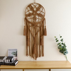 Vendita calda Solid Solor Woven Dream Catching Net Colorful Flower Wall Hanging Dream Catching Net Wall Decoration Pendant - Product Image 2