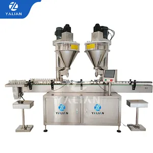 Cocoa Powder Solid Drink Bottled Auto Single Head Powder Filling Machine Without Cover