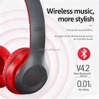 Écouteurs P47 double mode filaire et sans fil BT 4.2 pliables avec transducteur dynamique, réduction de bruit ENC, basses Hi-Fi stéréo pour téléphone portable, jeux et fente pour carte TF
