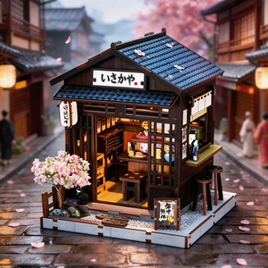 Kit de maison miniature <span class=keywords><strong>en</strong></span> bois DIY pour livraison directe (MOQ 1) - Maison de poupée <span class=keywords><strong>en</strong></span> bois <span class=keywords><strong>3D</strong></span> pour adultes - Décoration intérieure et cadeau - Product Image 1