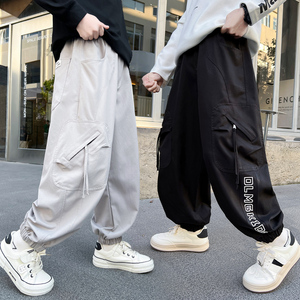 Spot personnalisé en gros garçons automne et hiver saison à la mode polyvalent <span class=keywords><strong>pantalon</strong></span> <span class=keywords><strong>cargo</strong></span> ample - Product Image 1