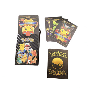Cartes Pokémon, cartes dorées arc-en-ciel, cartes PTCG anglaises, cartes Pokémon dorées à effet métallique, <span class=keywords><strong>carte</strong></span> Charizard noire, <span class=keywords><strong>carte</strong></span> argentée en stock - Product Image 4