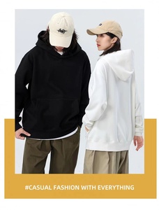 Sudaderas con Capucha Extra Grandes de Punto Sólido Antiencogimiento, Sudaderas Personalizadas con Logotipo Bordado para Hombre - Product Image 2