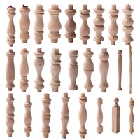 Balustre décoratif en bois gravé à motif floral, non fini, pour suspension murale