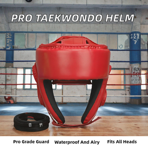 Casque de boxe en cuir PU, casque de Taekwondo Sanda, casque de protection respirant pour l'entraînement et la compétition - Product Image 2